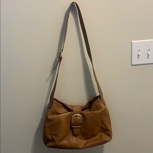 Genuine leather bag with cute buckle